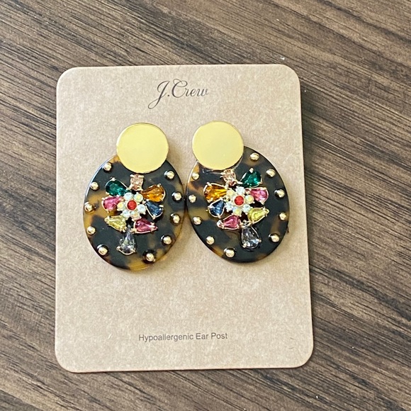 J.crew Lucite and crystal shield earring - Picture 6 of 9